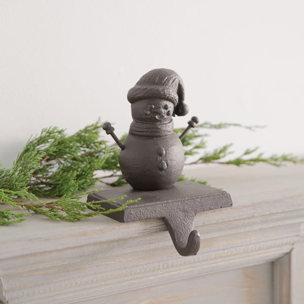Cast Iron Baby Snowman Stocking Holder