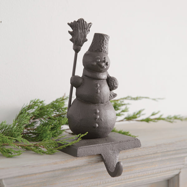Cast Iron Daddy Snowman Stocking Holder