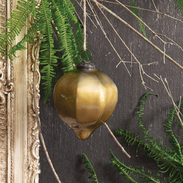 Gilded Teardrop Ornament - Min of 4