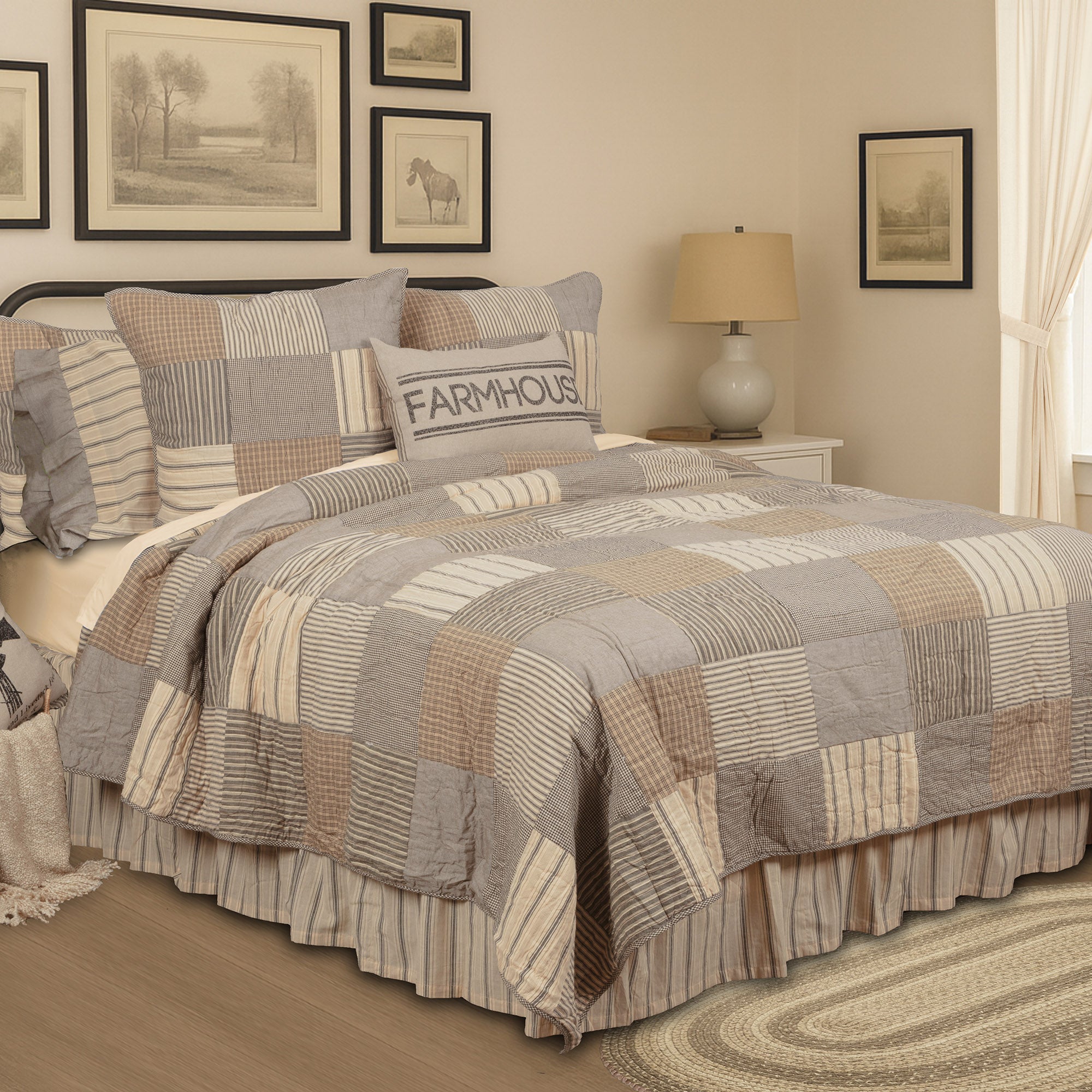 Sawyer Mill Charcoal Twin Quilt 68Wx86L
