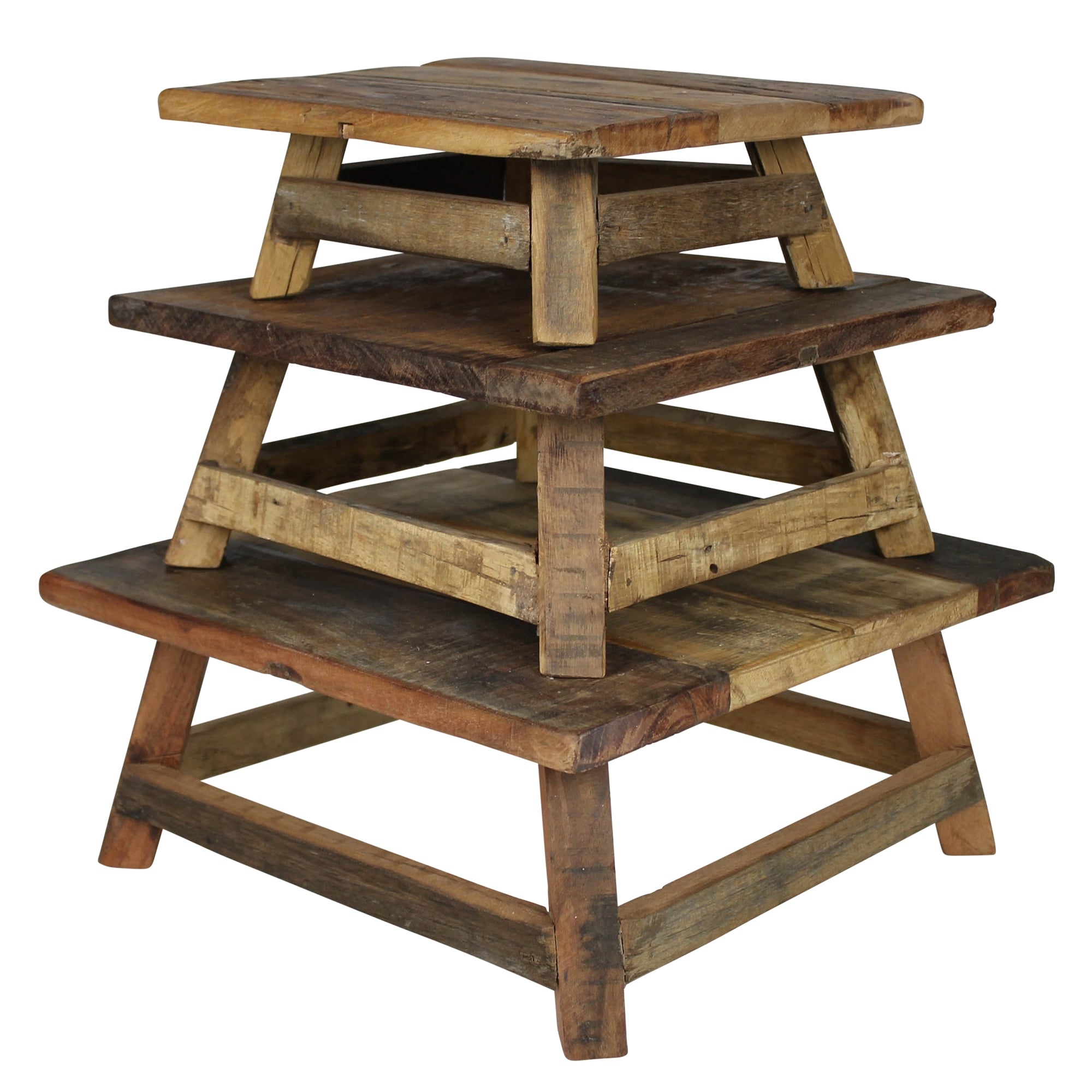 Laredo Wood Risers, Set of 3