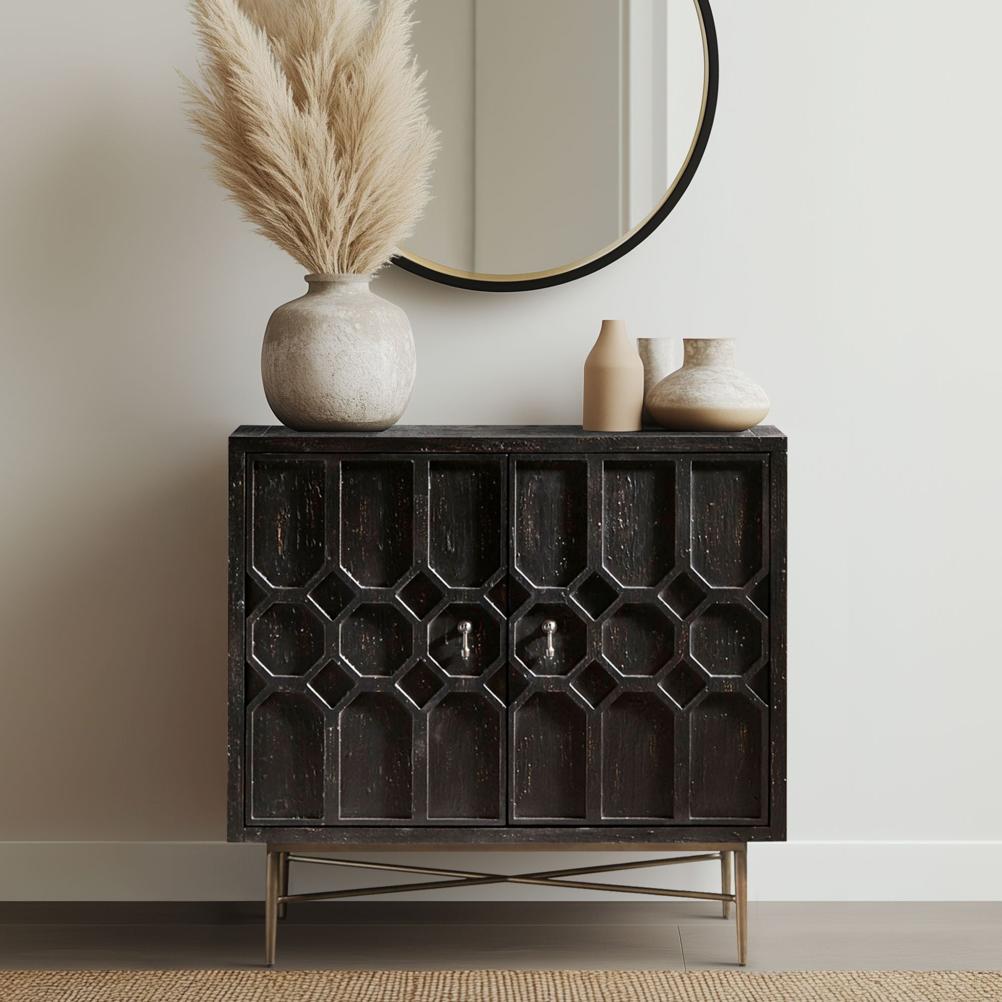 Hanley 2-Door Accent Cabinet with Adjustable Shelves