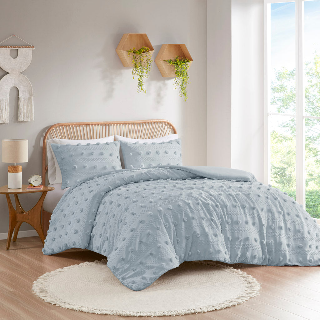 Lucy Clip Jacquard Duvet Cover Set