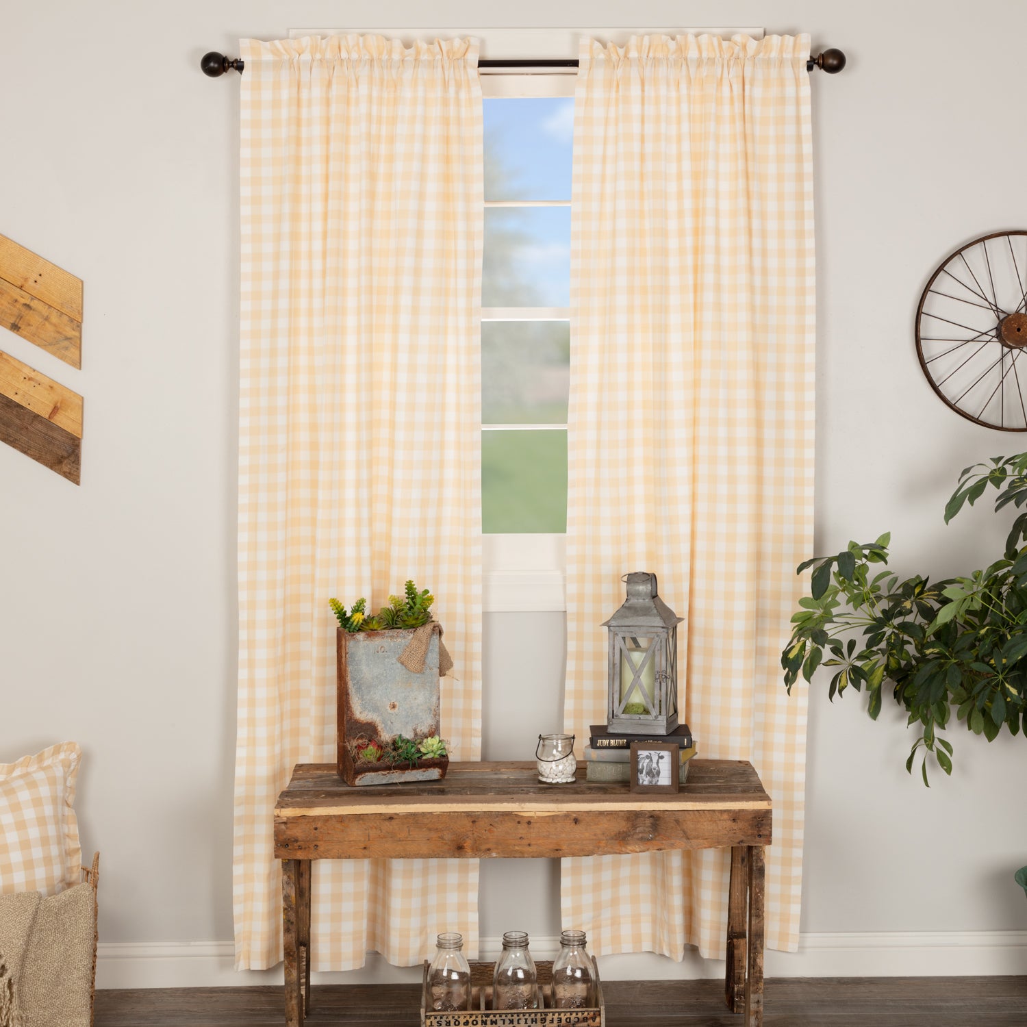 Annie Buffalo Tan Check Panel Set of 2