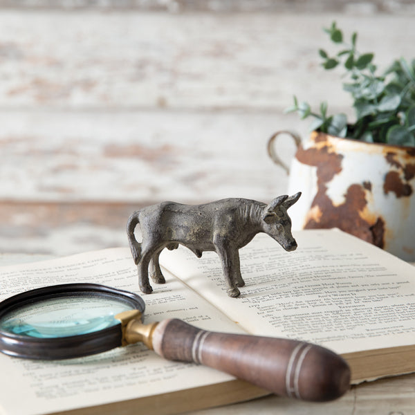 Small Cast Iron Bull Figurine