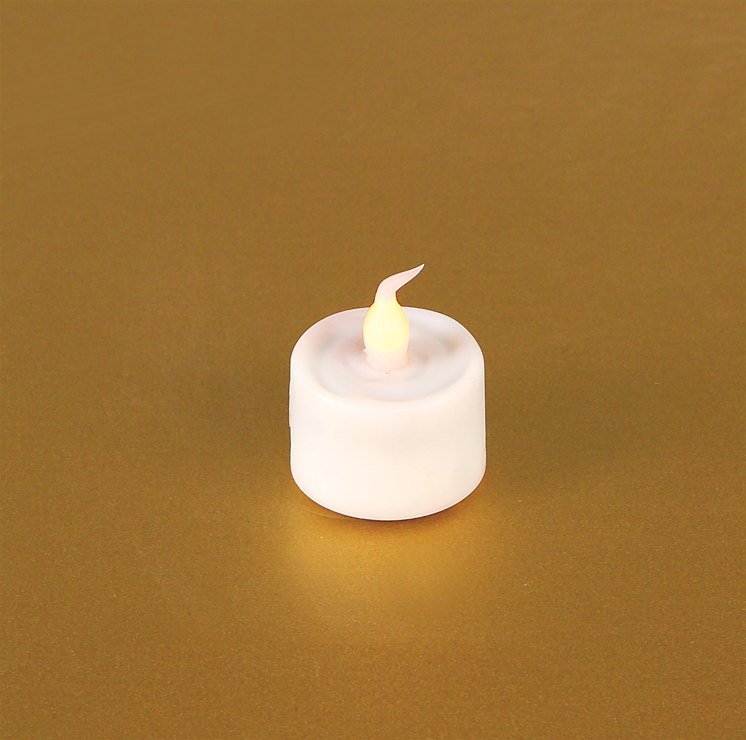 LED Flickering Tea Light w/6 Hour Timer 1"H (2 CR2450 Lithium Batteries Included)