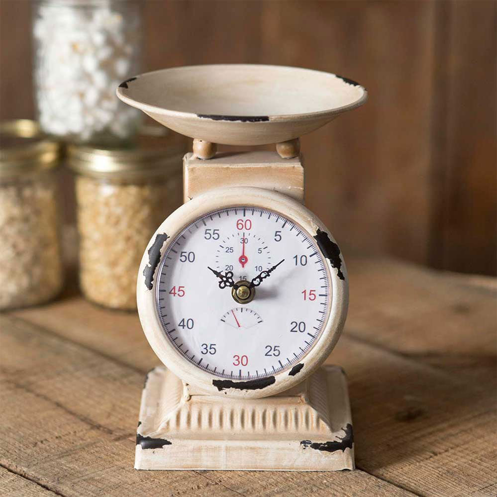 Shabby Kitchen Scale Clock