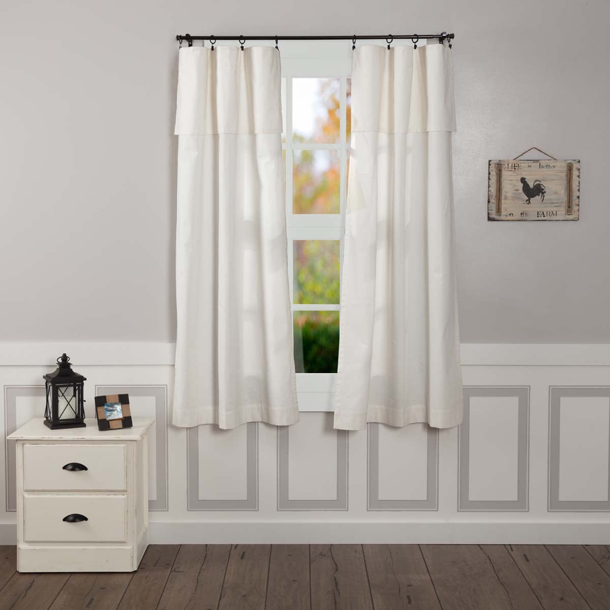 Silo Hill Short Panel with Attached Valance Set of 2 63Lx36W