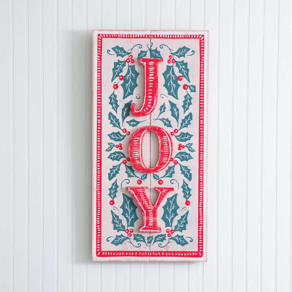 Holly & Berries JOY Sign