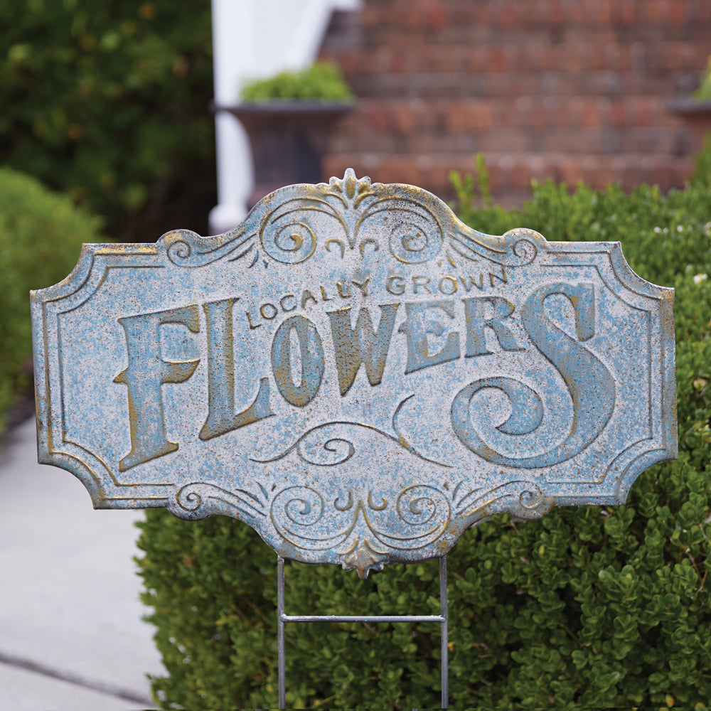 Locally Grown Flowers Yard Art