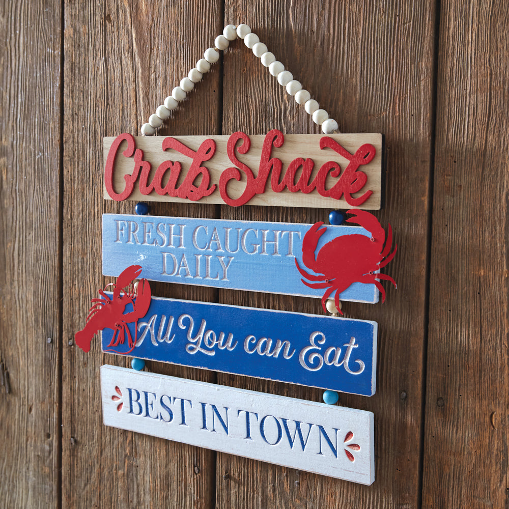 Crab Shack Menu Sign