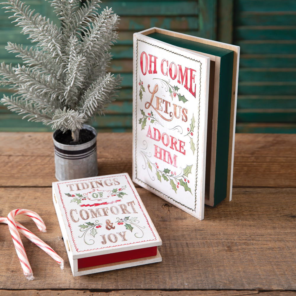 Christmas Sentiment Trinket Boxes (S/2)