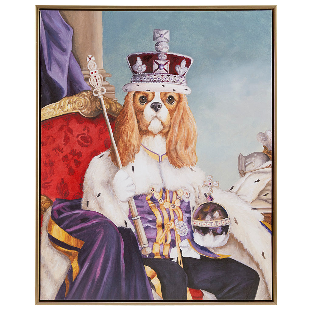 Pet Portrait Kitty Queen Belle Framed Canvas Wall Art