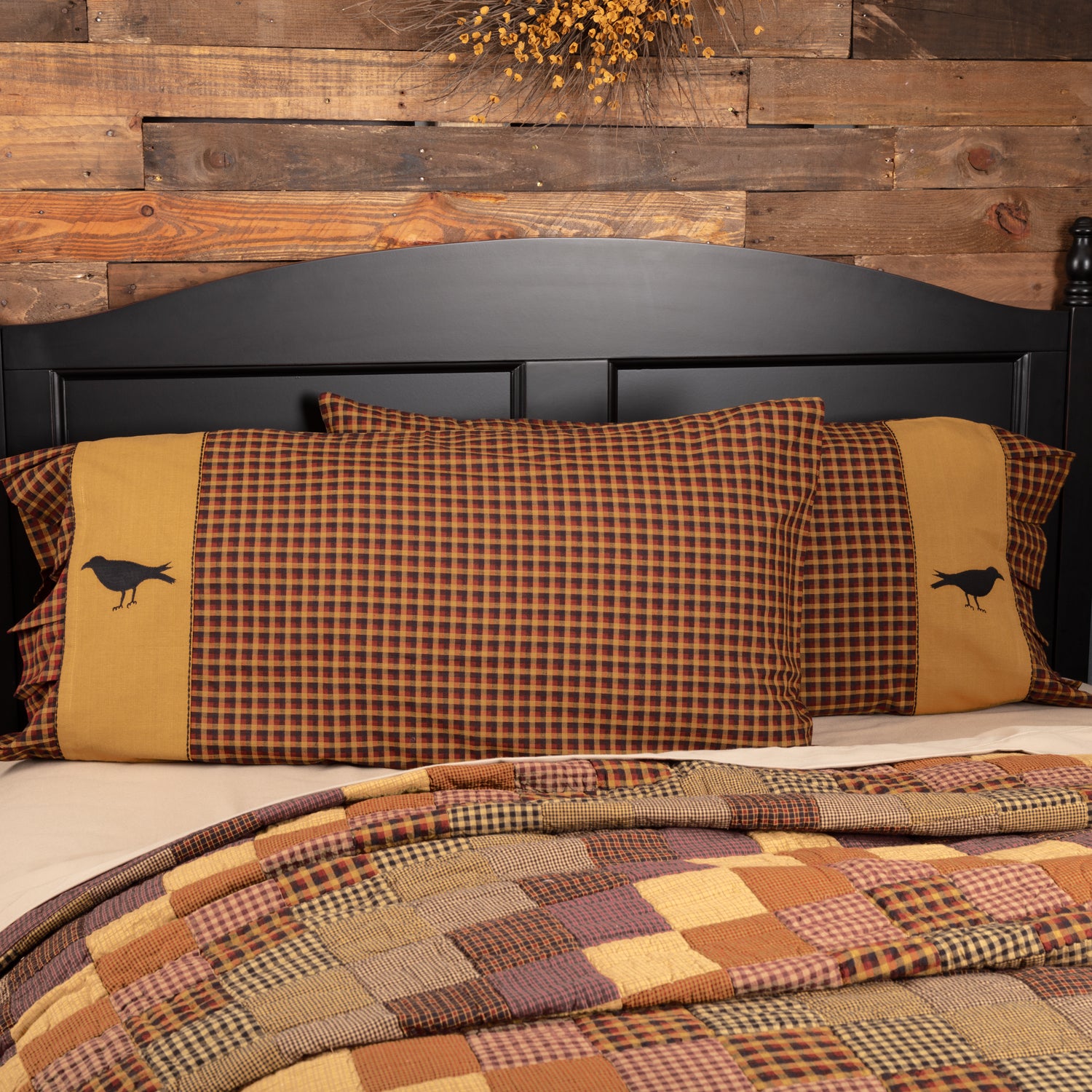 Heritage Farms Crow King Pillow Case Set of 2