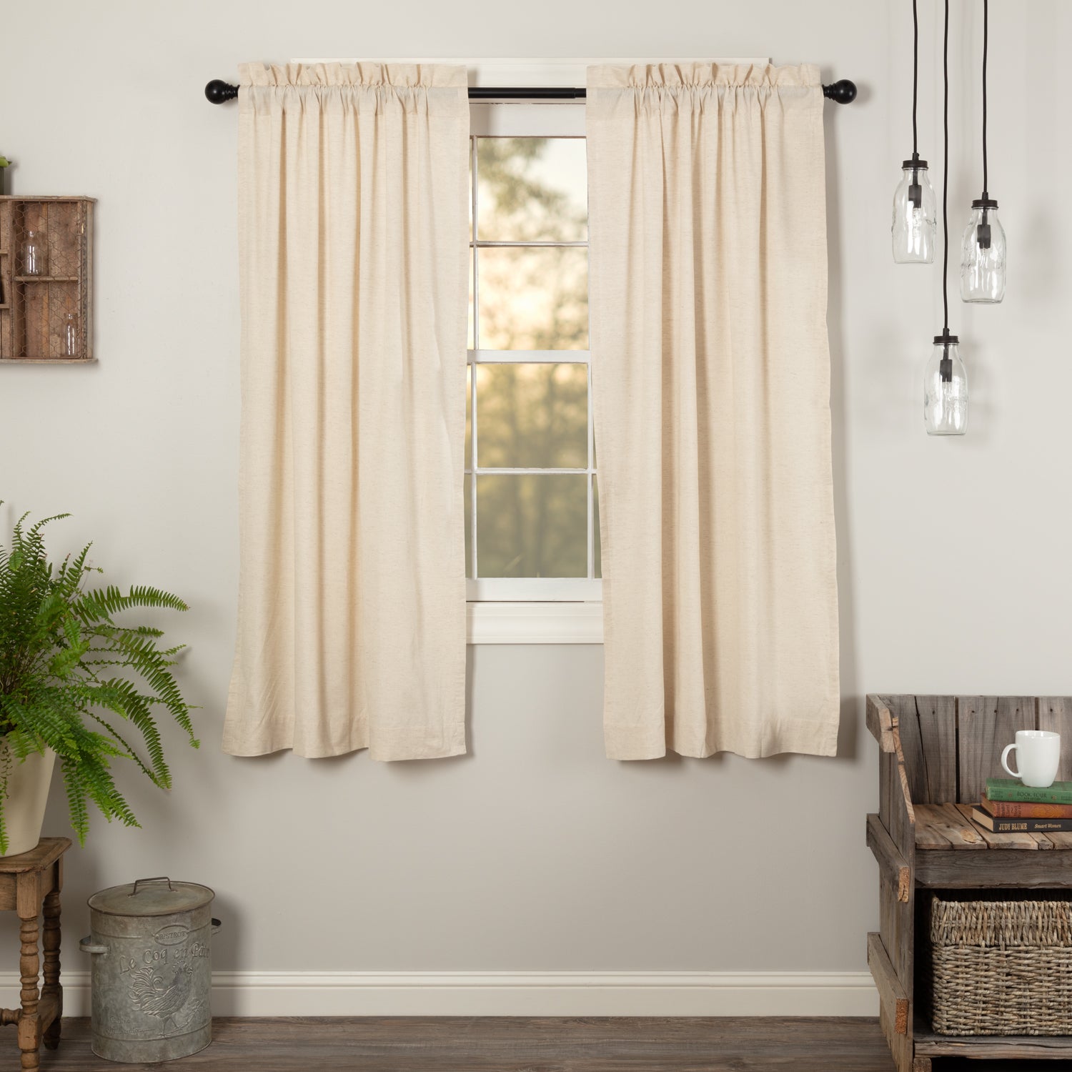 Simple Life Flax Natural Short Panel Set of 2