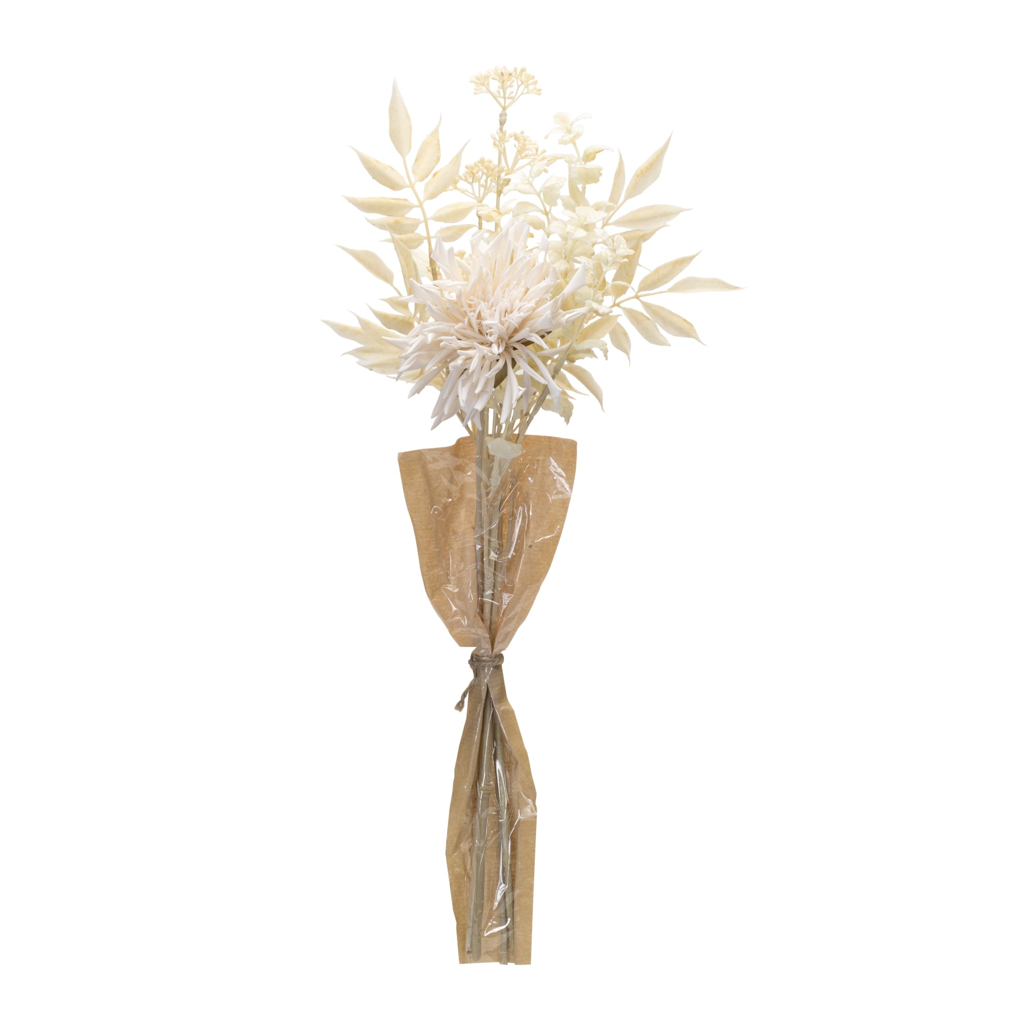 Bleached Chrysanthemum Bouquet 27"H