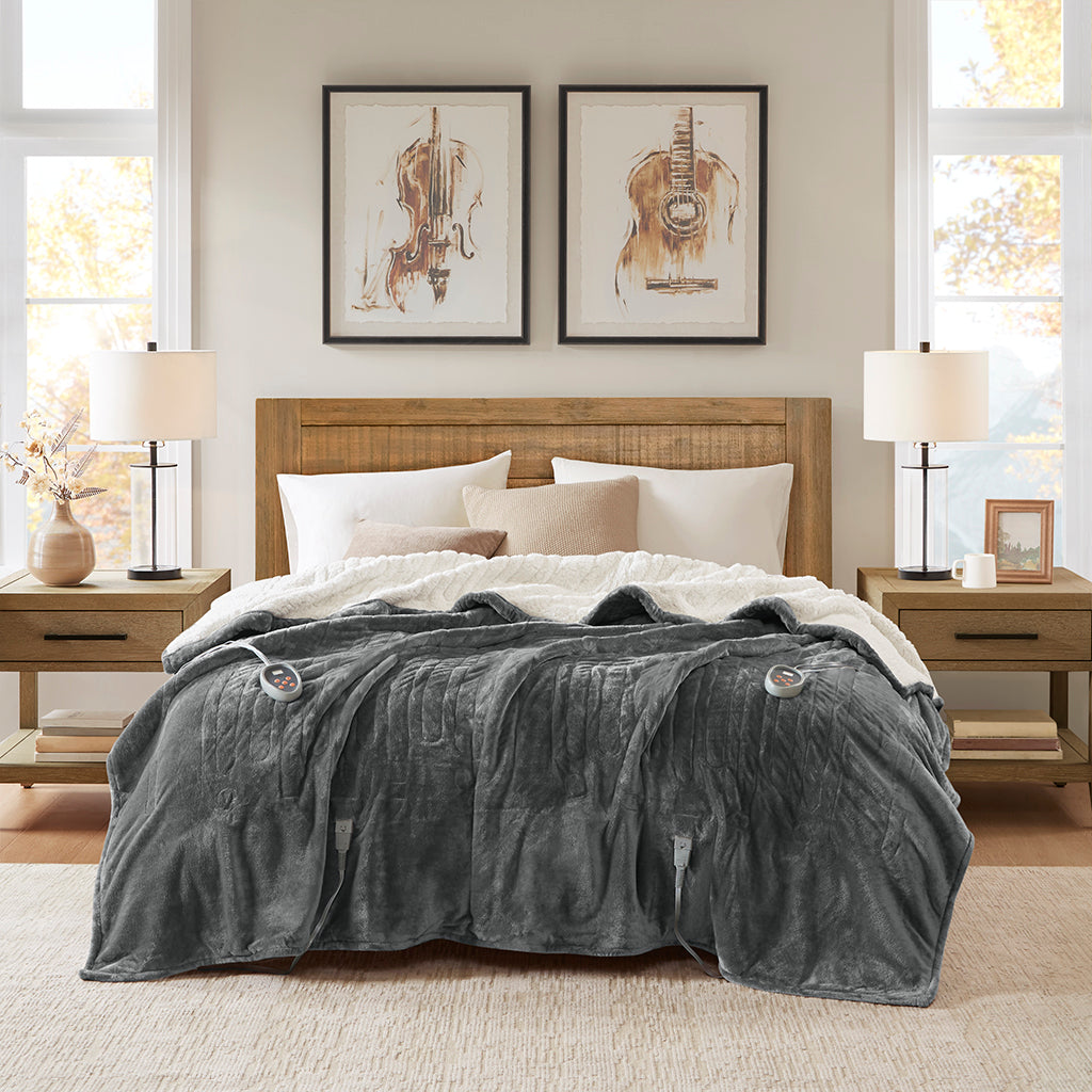 Heated Plush to Berber Blanket