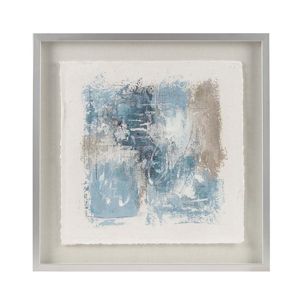 Ashlar Real Stone Framed Glass and Double Matted Wall Art