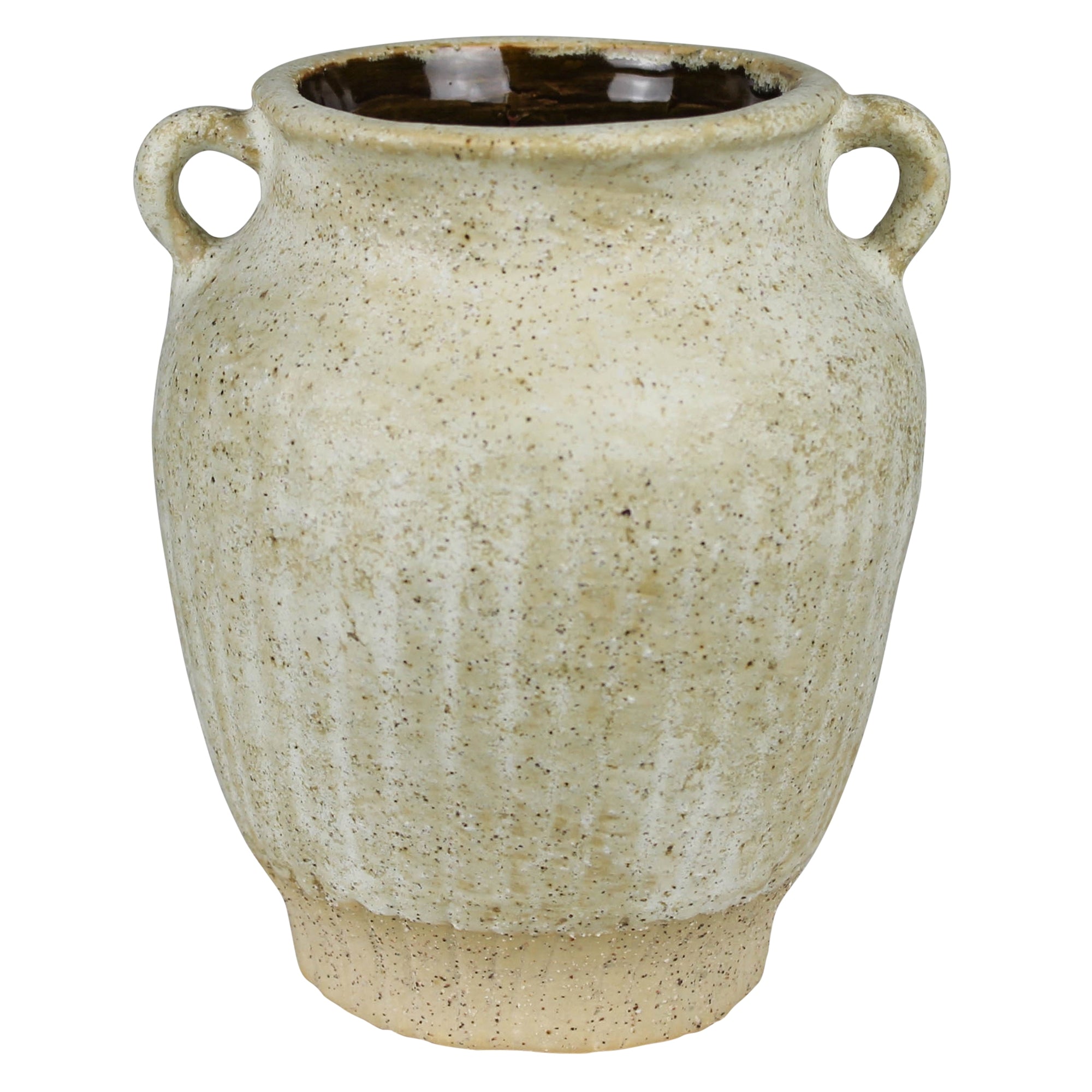 Umbria Pot with Handles, Ceramic, White