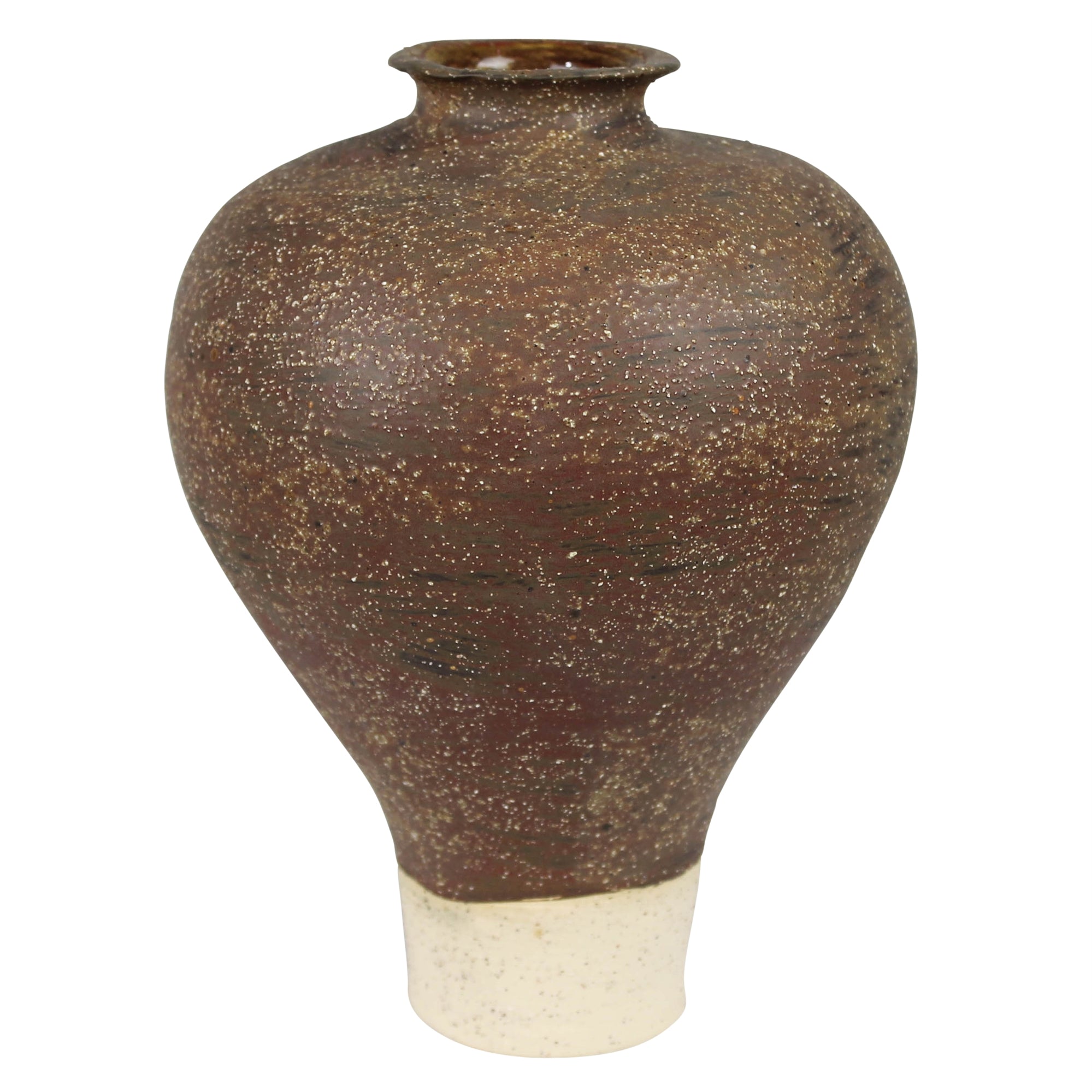 Umbria Narrow Bottom Vase, Ceramic, Brown