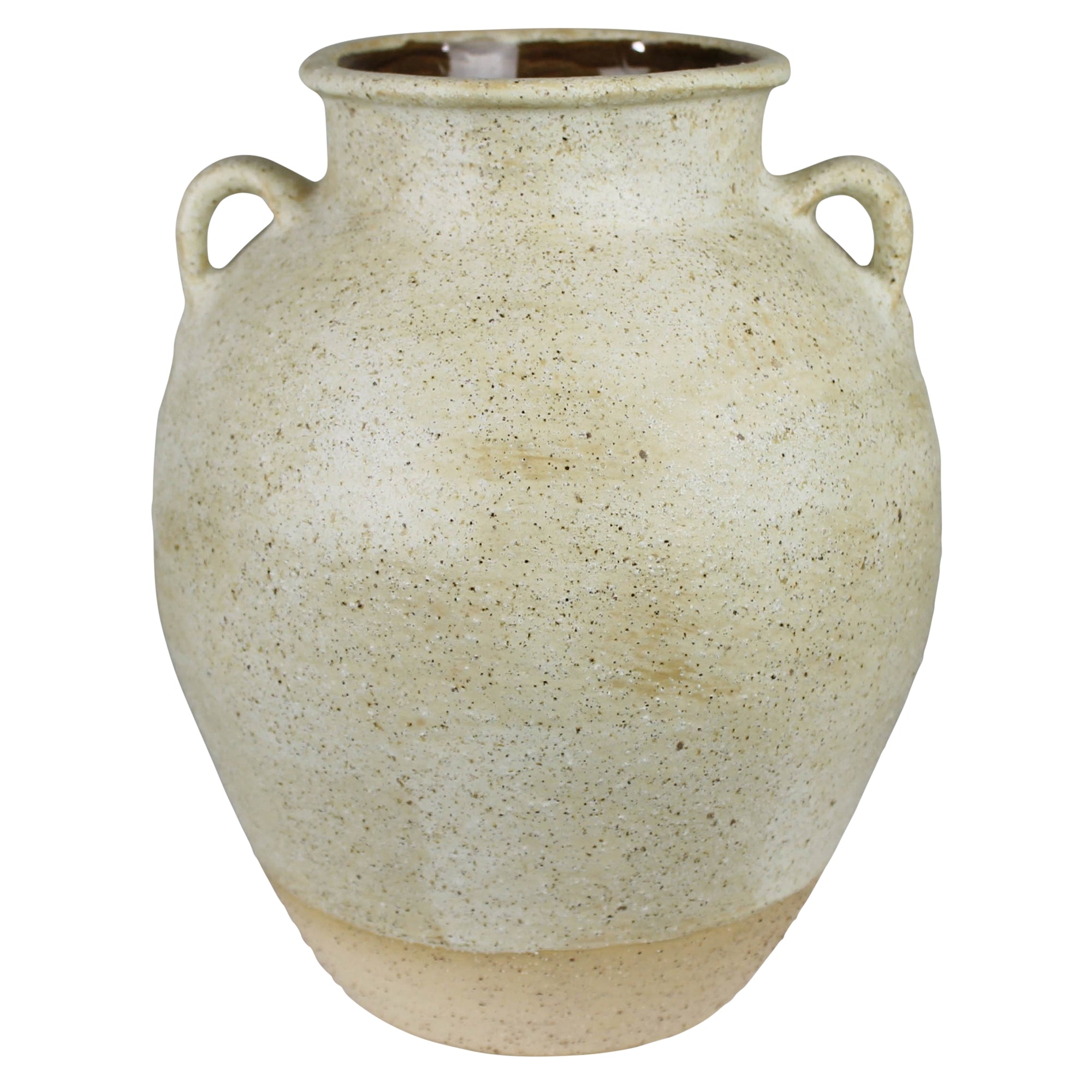 Umbria Pot with Large Handles, Ceramic, White - Lrg