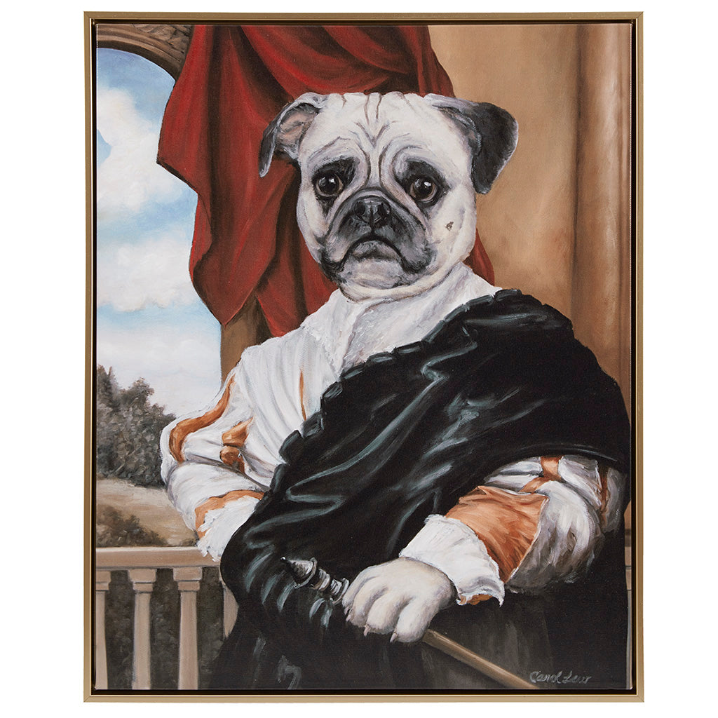 Pet Portrait King Charles Spaniel III Framed Canvas Wall Art