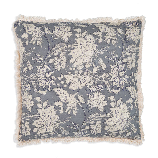 Blissful Blues Toile Throw Pillow