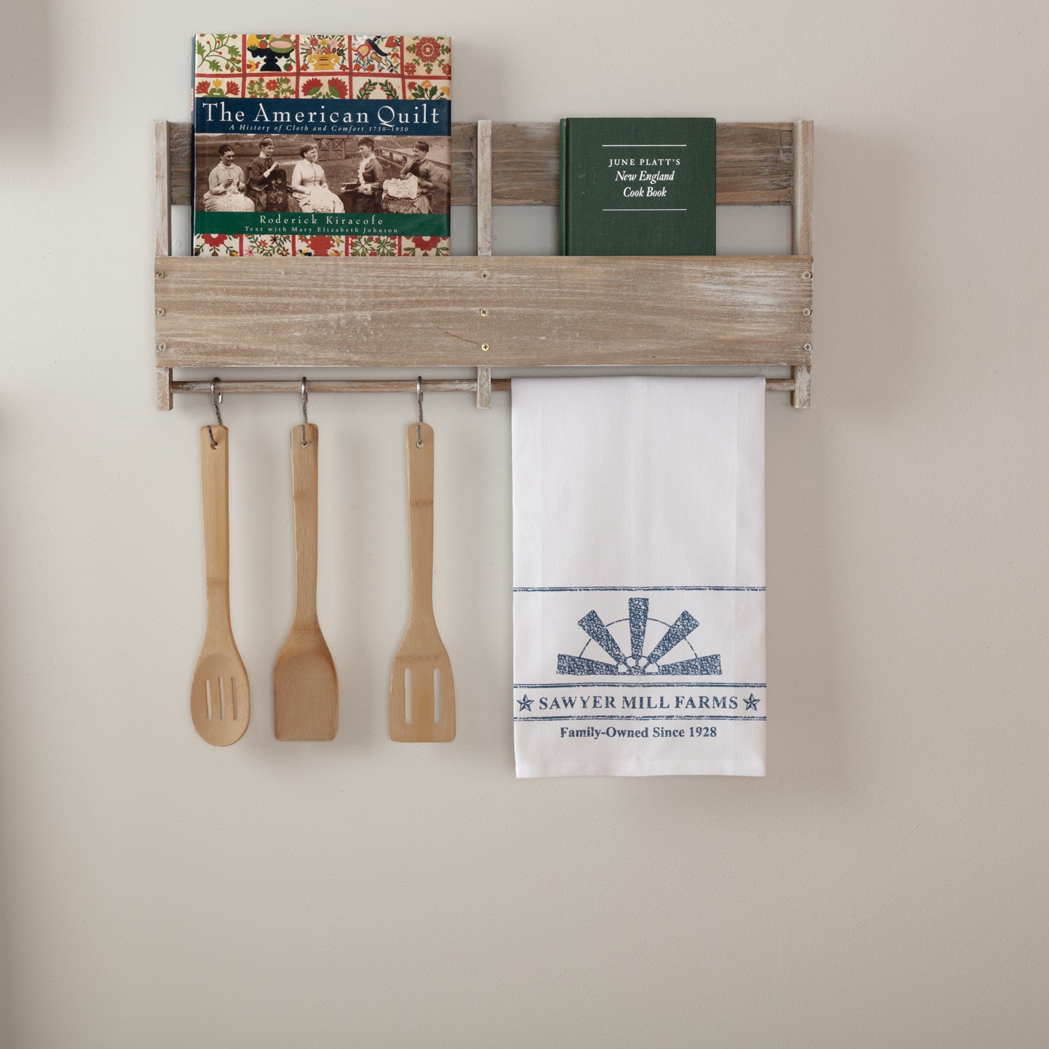 Sawyer Mill Blue Windmill Blade Muslin Bleached White Tea Towel