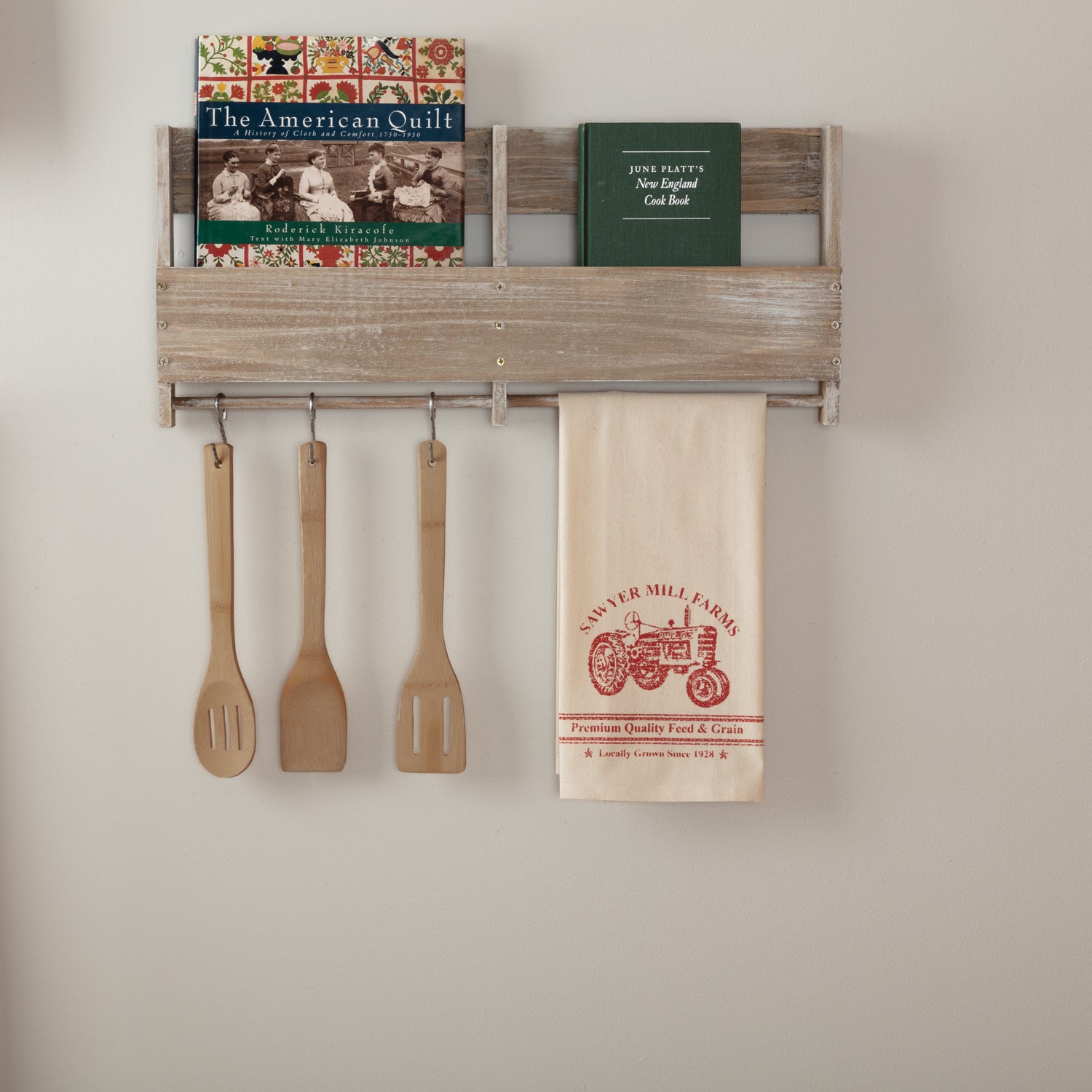Sawyer Mill Red Tractor Muslin Unbleached Natural Tea Towel