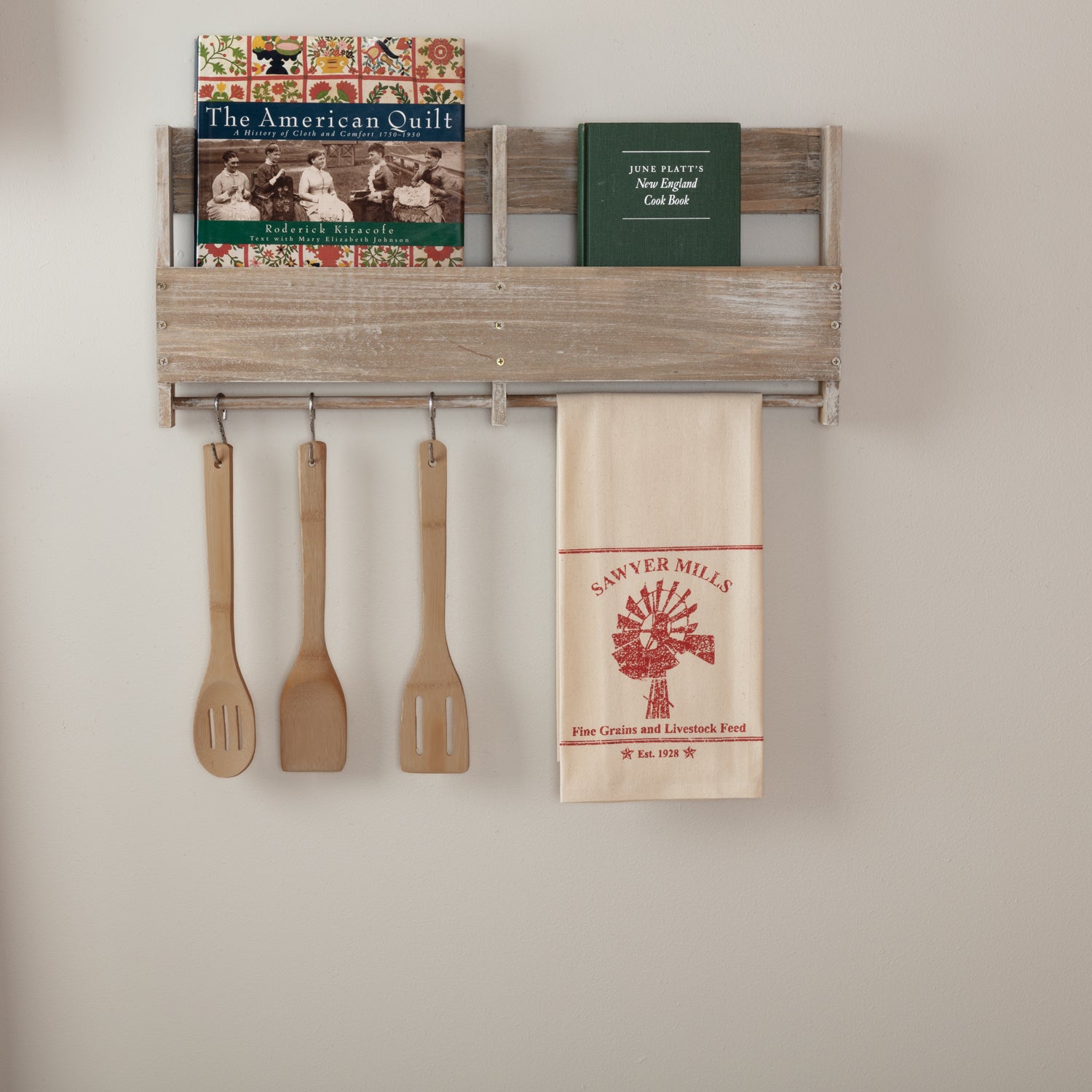 Sawyer Mill Red Windmill Muslin Unbleached Natural Tea Towel