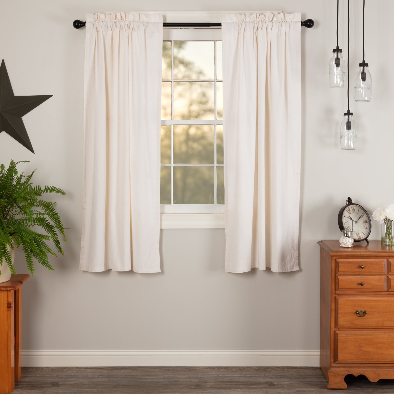 Simple Life Flax Antique White Short Panel Set of 2