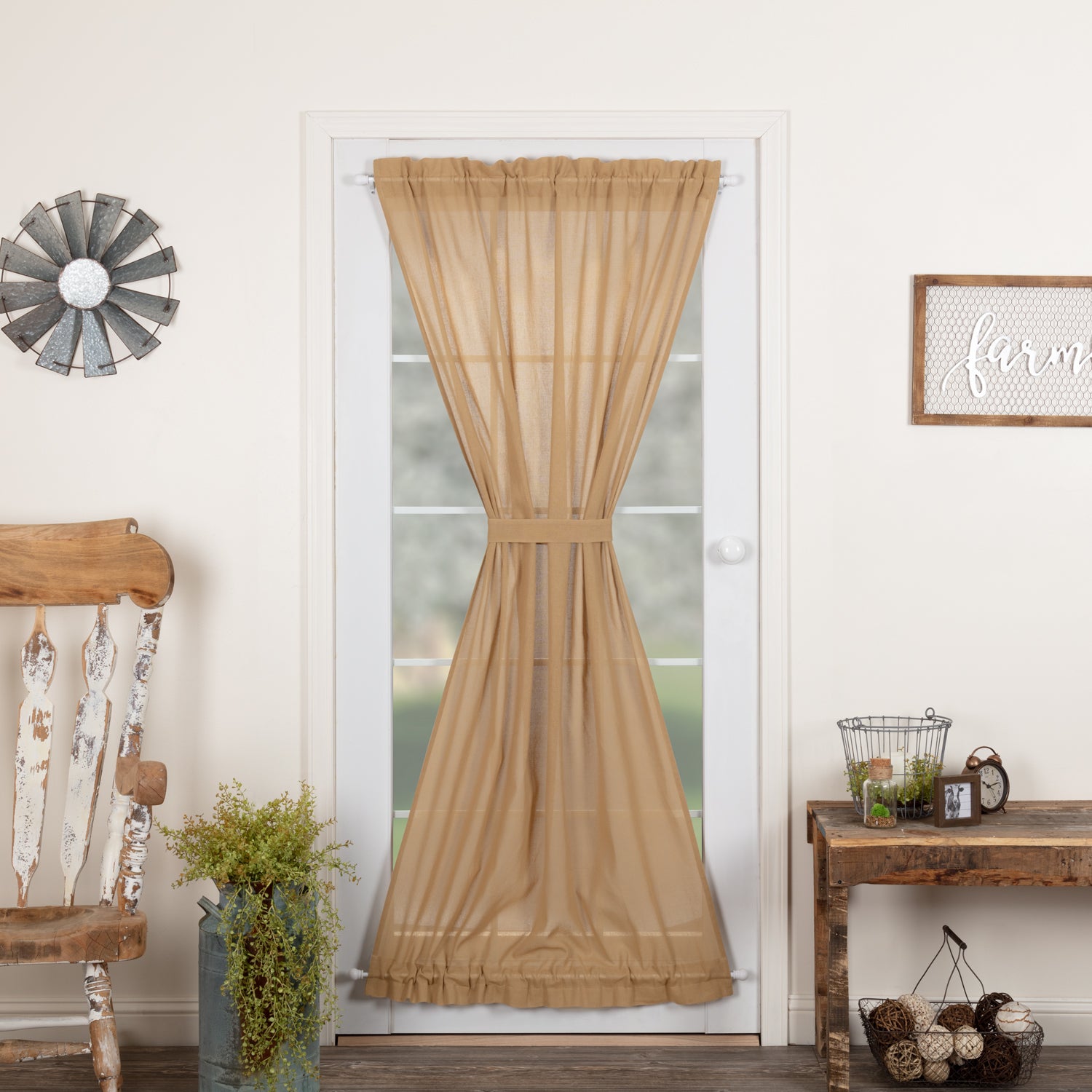 Tobacco Cloth Khaki Door Panel