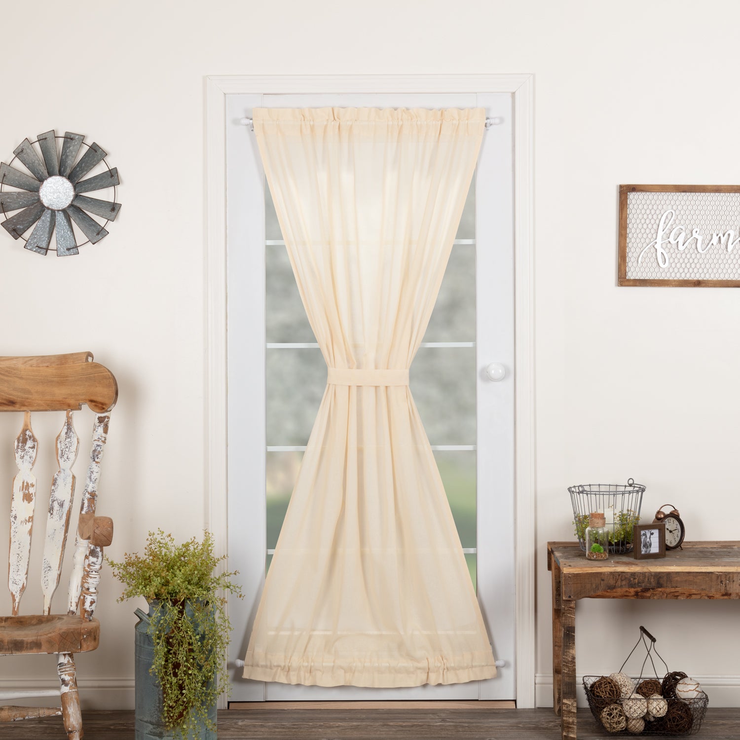 Tobacco Cloth Natural Door Panel