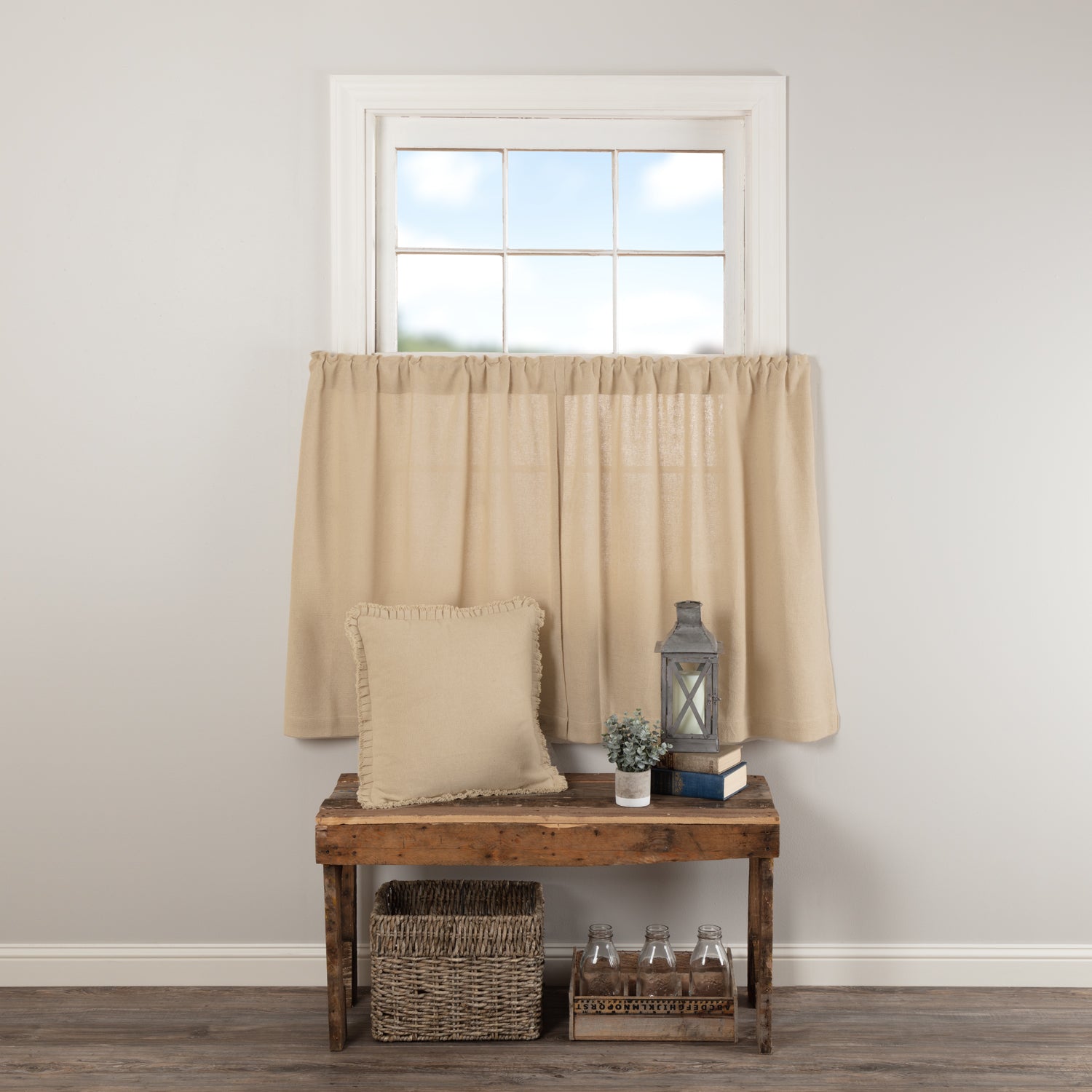 Burlap Vintage Tier Set of 2 L36xW36