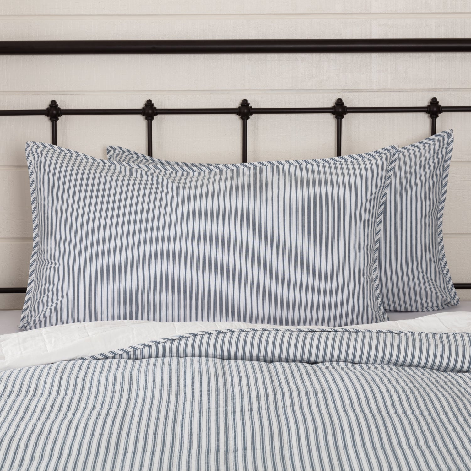 Sawyer Mill Blue Ticking Stripe King Sham