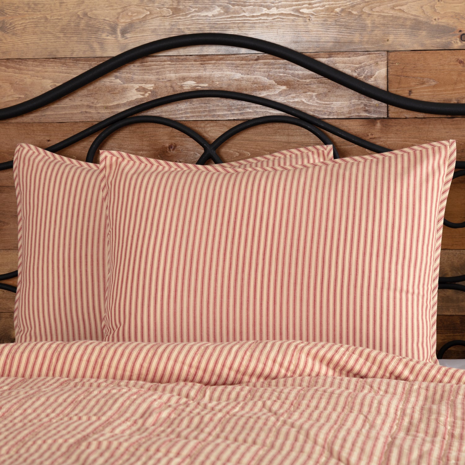 Sawyer Mill Red Ticking Stripe Standard Sham