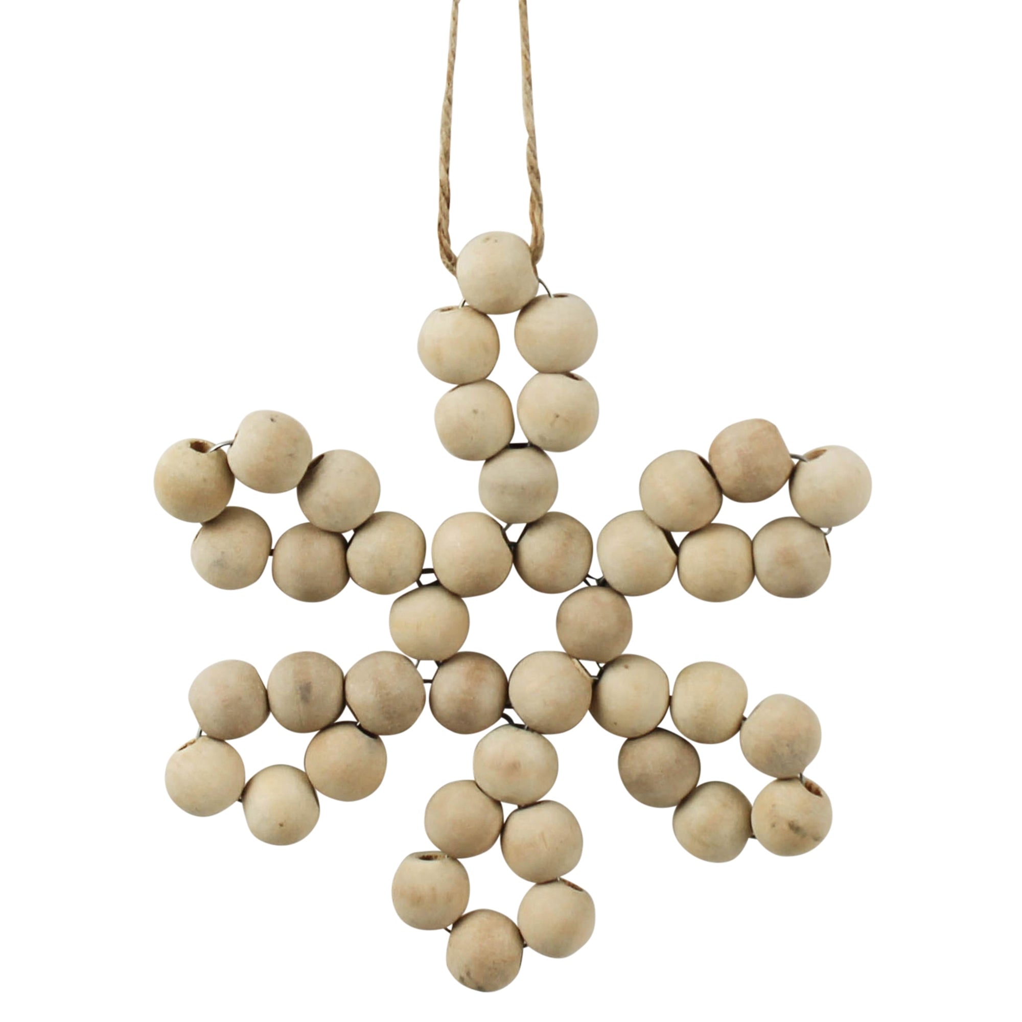 Wood Bead Snowflake - Lrg