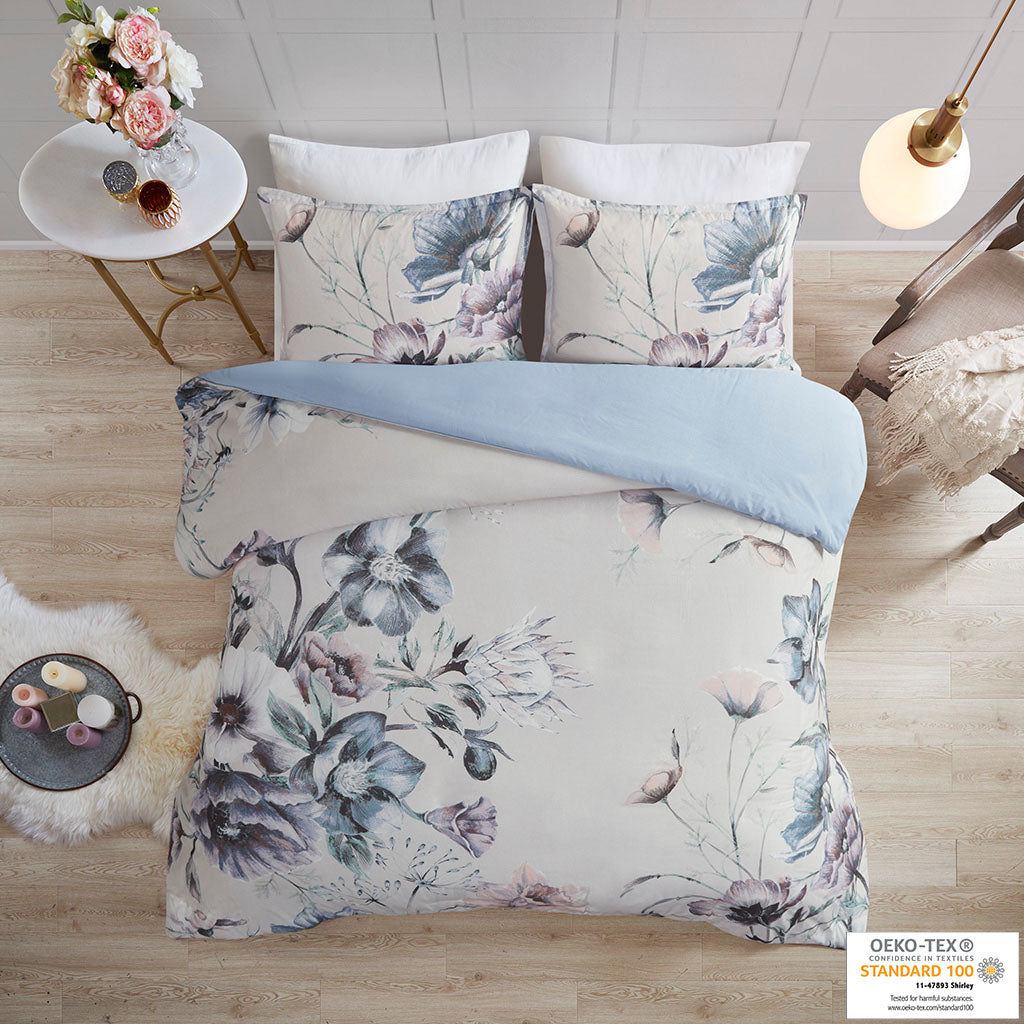 Cassandra 4 Piece Microfiber 2-in-1 Duvet Set