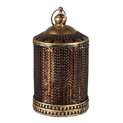Battery Operated Tealight Cover, Glass, Brown