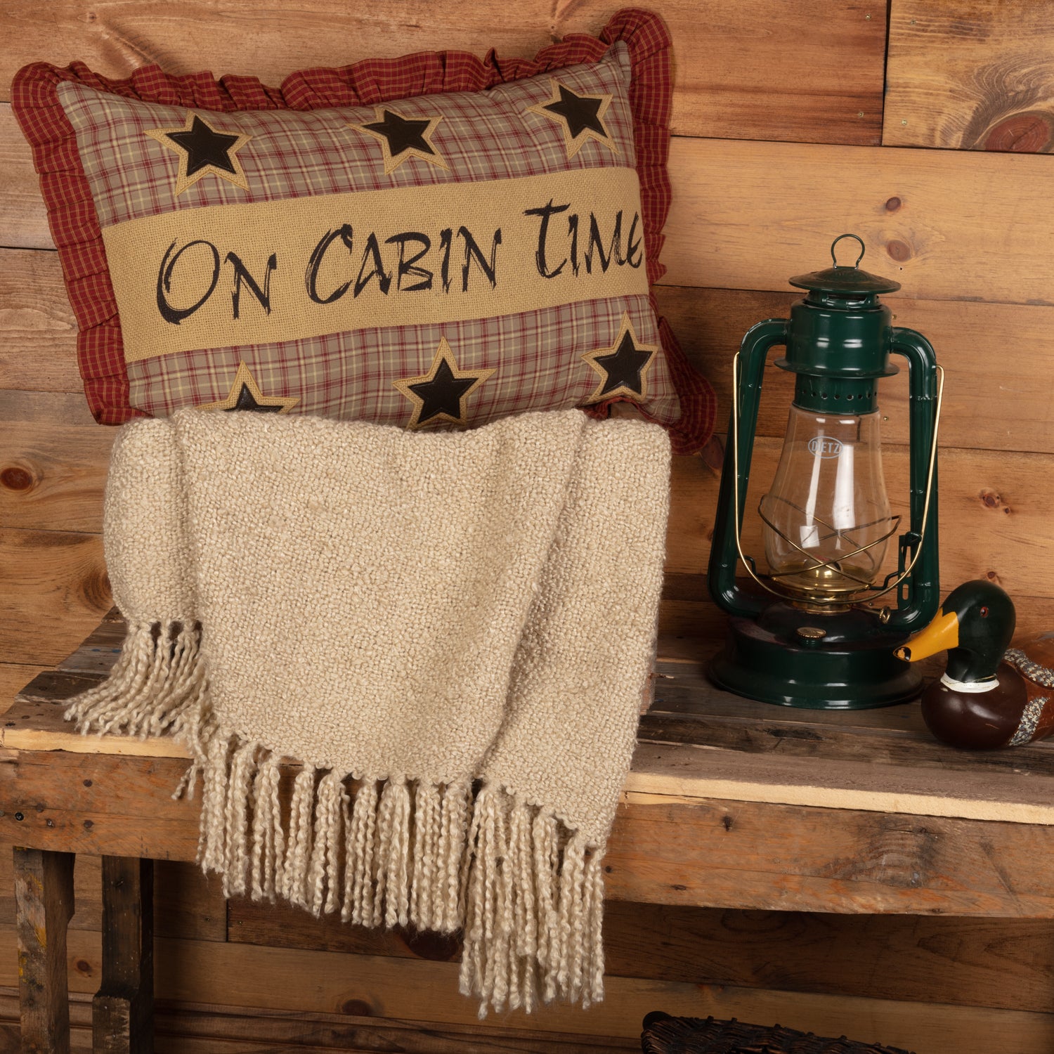 Dawson Star On Cabin Time Pillow