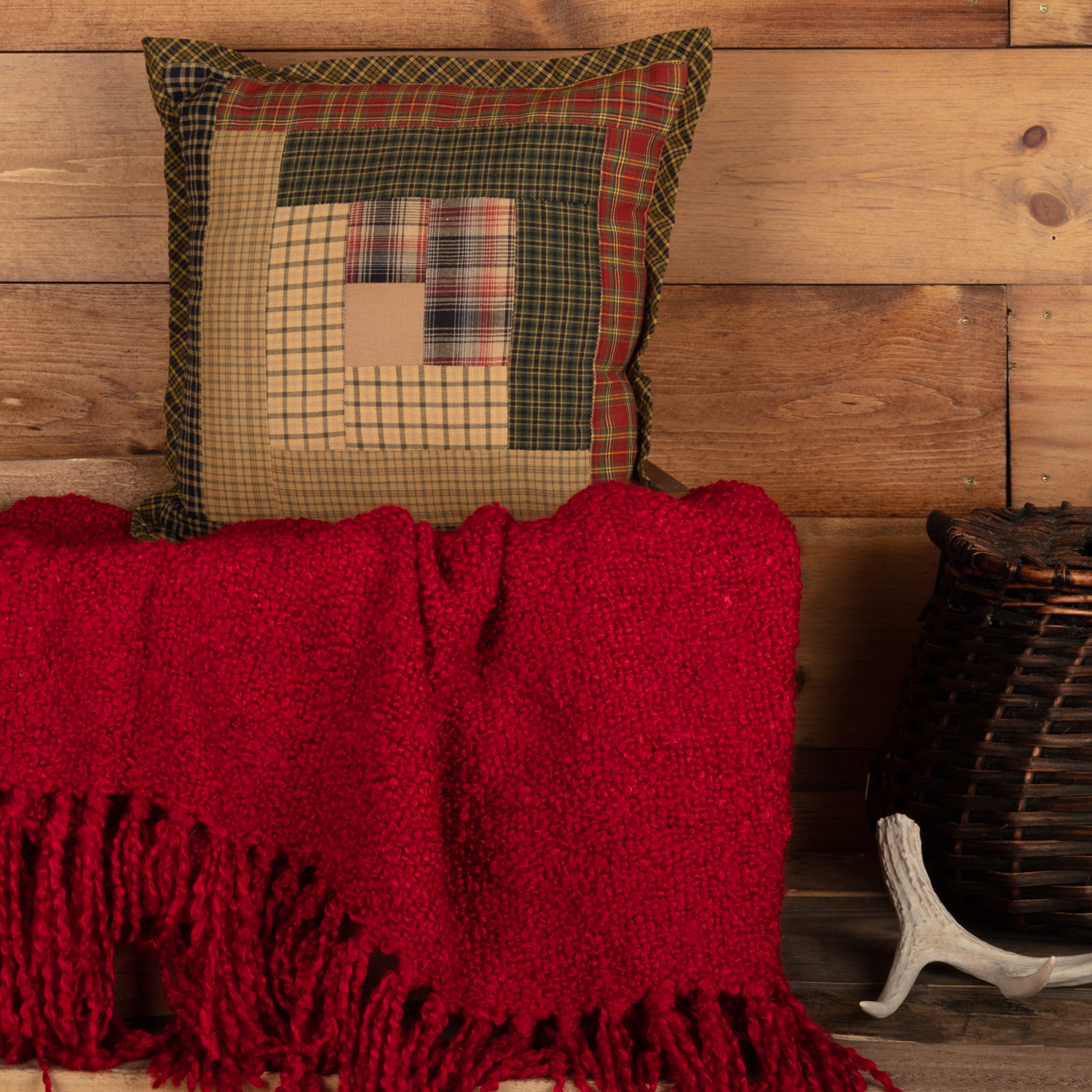 Tea Cabin Patch Pillow