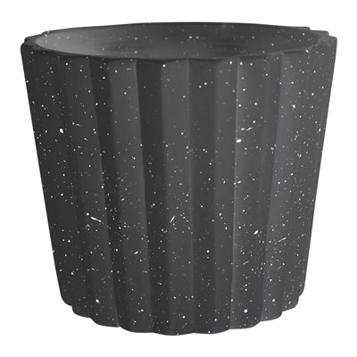 Pima Cachepot, Cement- 6”, Black