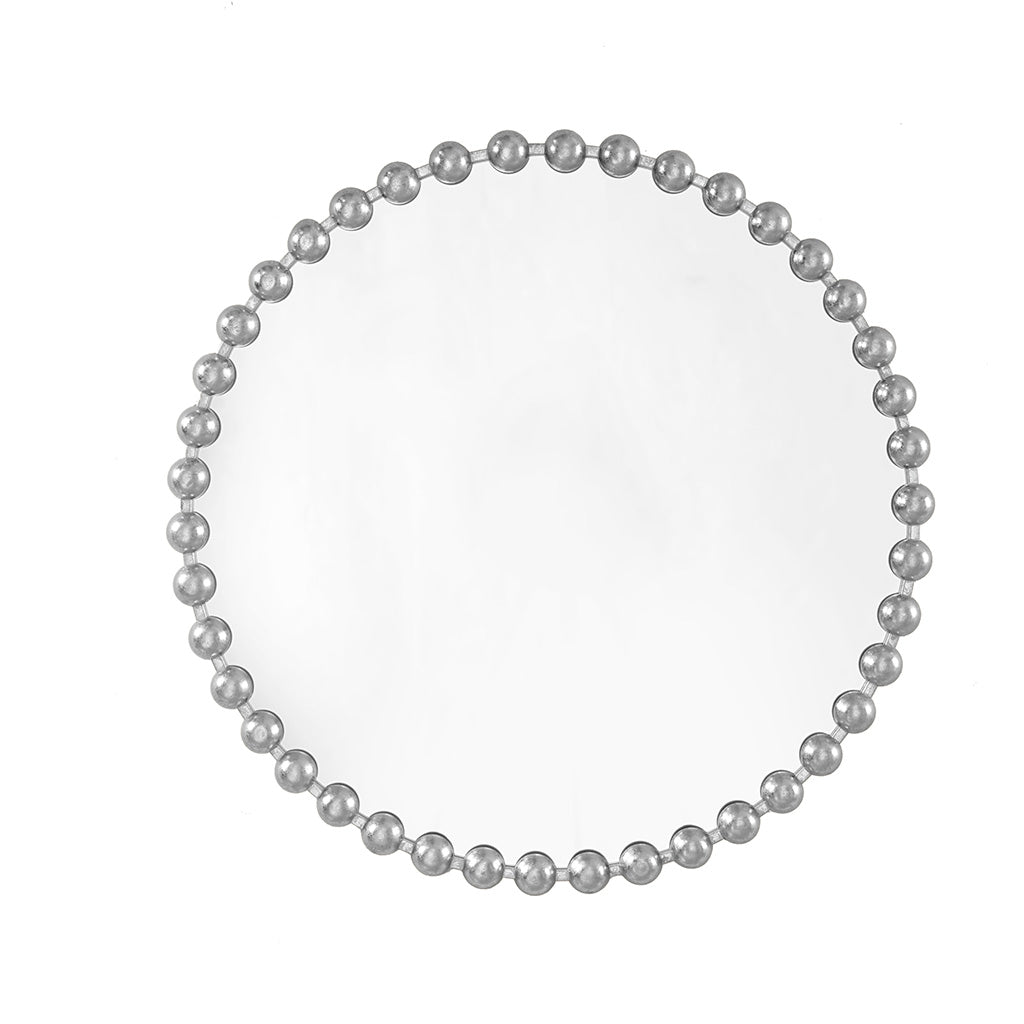 Marlowe Gold Beaded Round Wall Mirror 3-piece set
