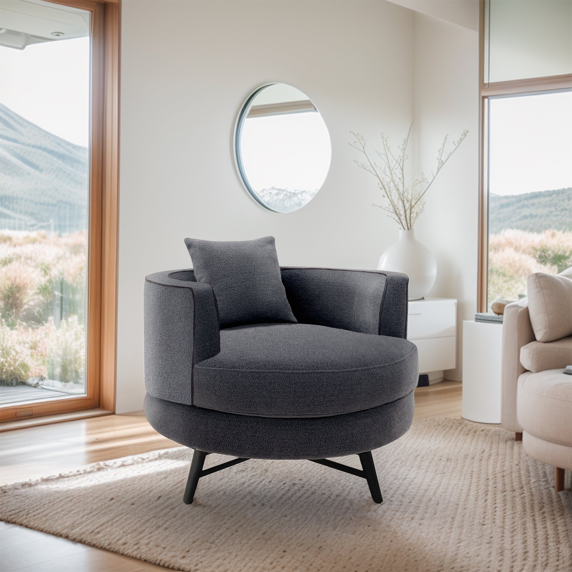 Harper Wood framed push back Recliner