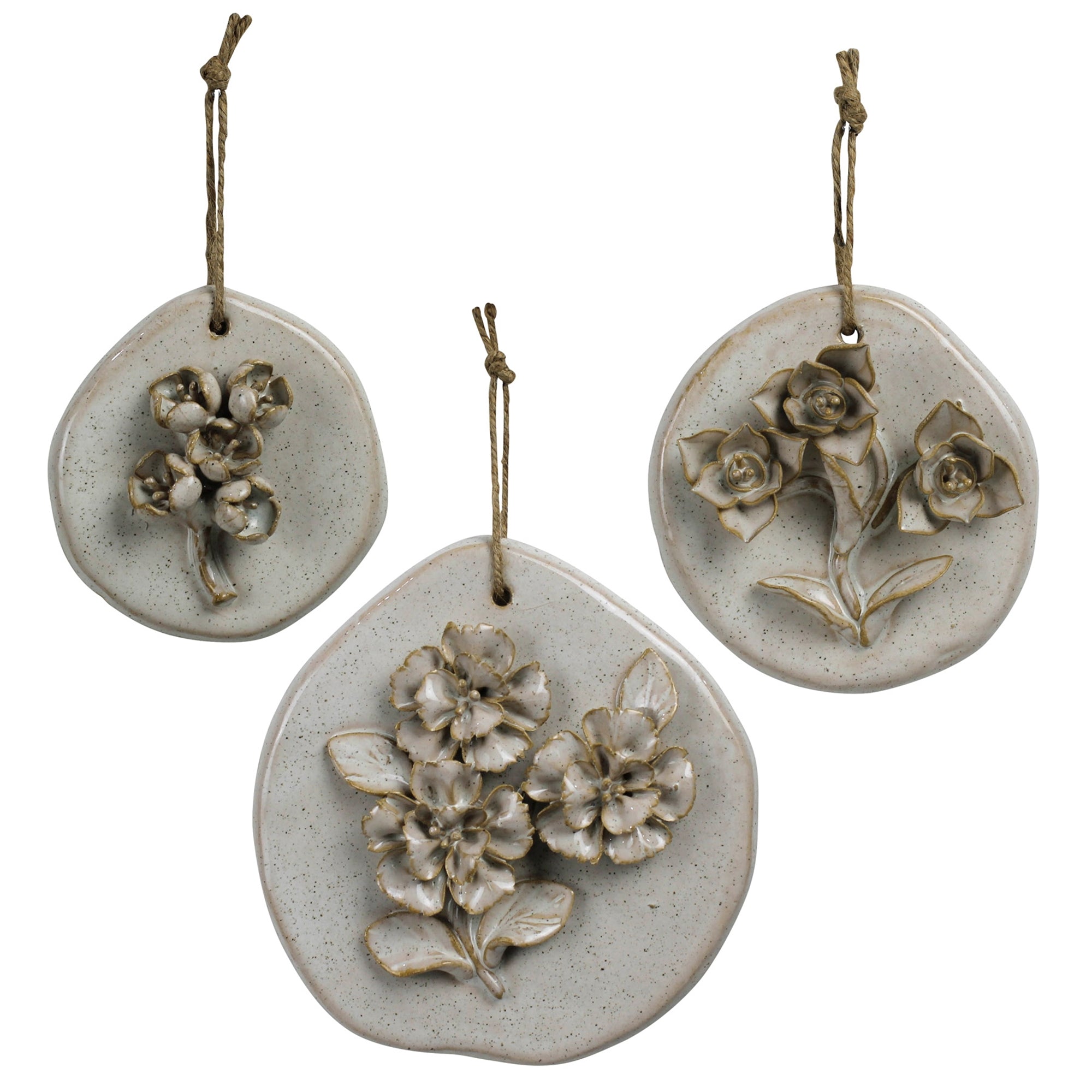 Floral Wall Hangings - Set/3