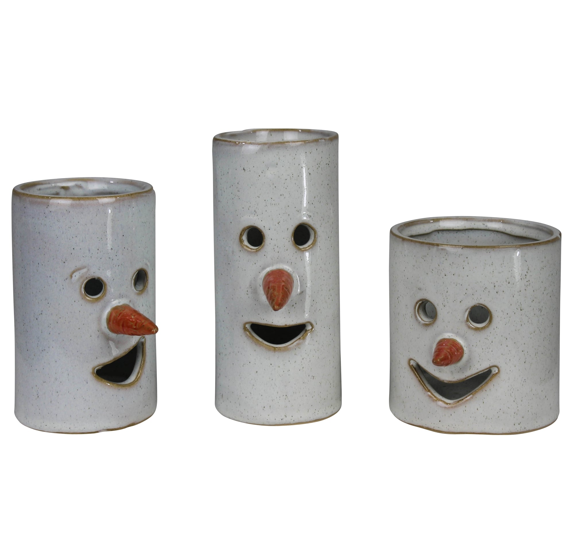 Snowman Tealights, Ceramic, Set/3
