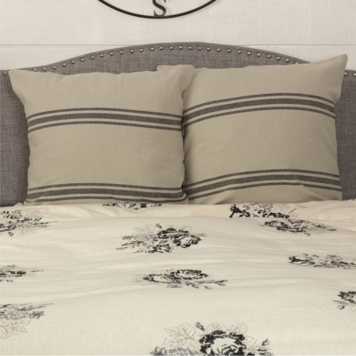 Mill House Stripe Black Euro Sham