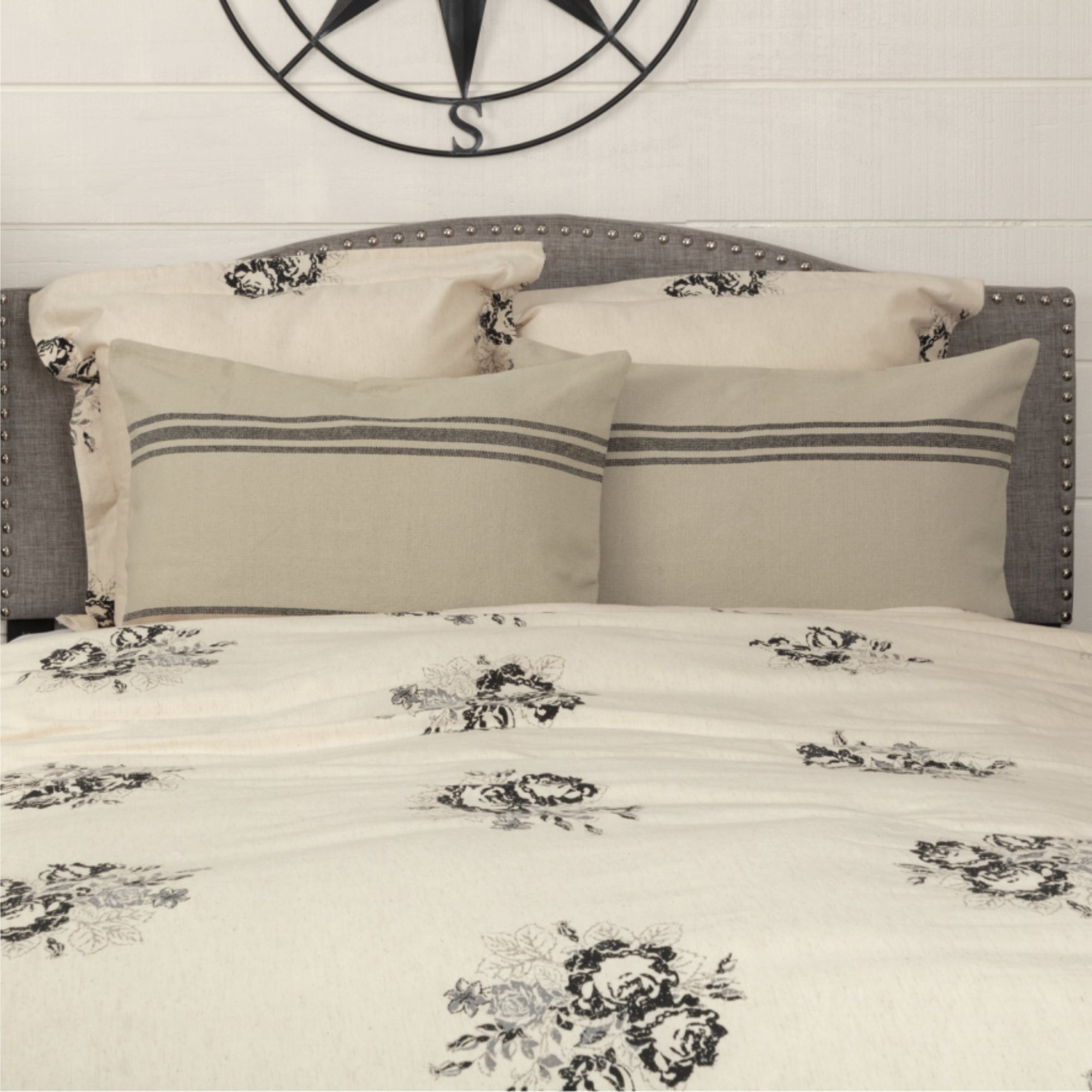 Mill House Stripe Black Standard Sham
