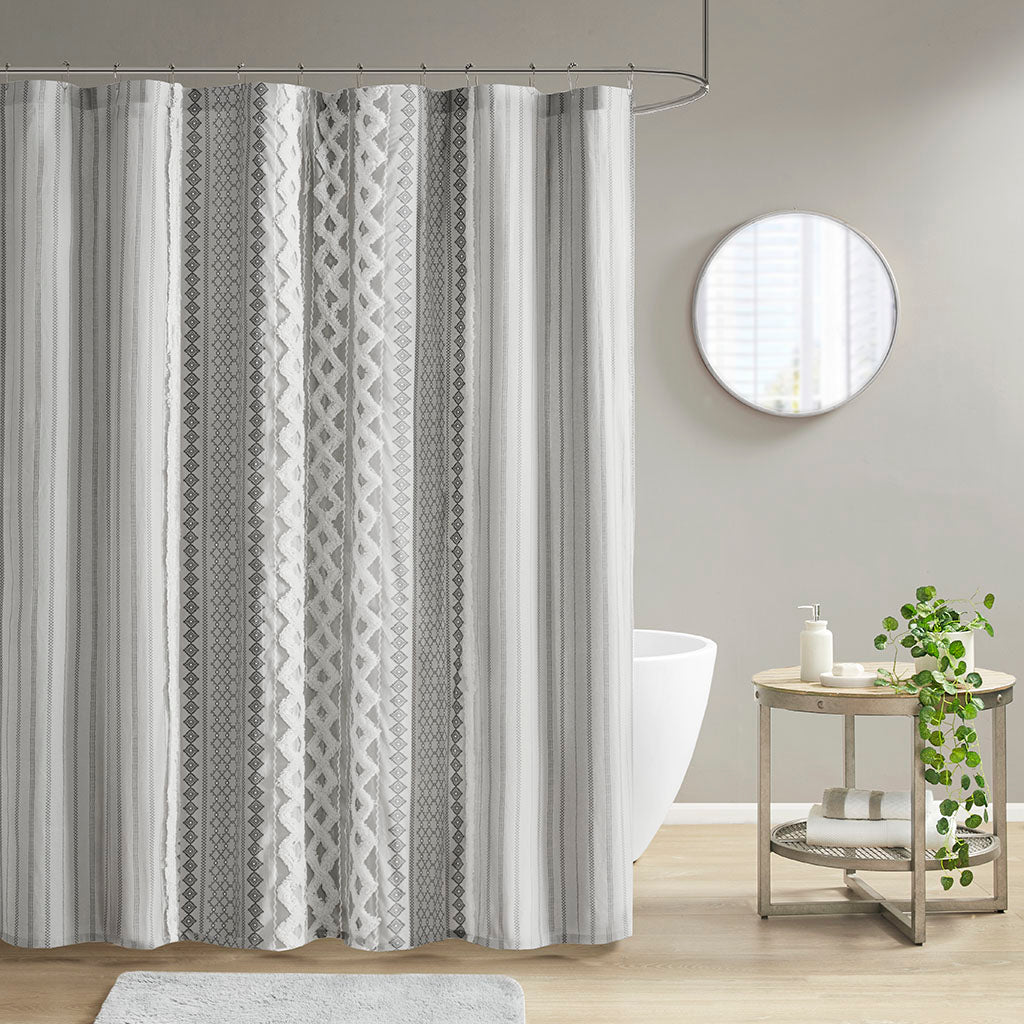 Imani Cotton Jacquard Shower Curtain