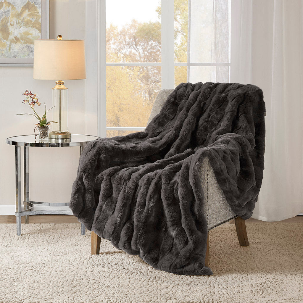 Vivienne Faux Fur Oversized Bed Throw